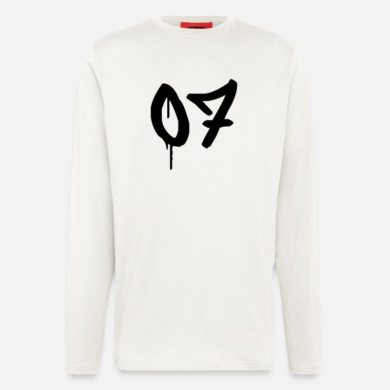 Nummer 07 Urbaner Graffiti-Stil - Langarmshirt - made by SPREAD  - OFF WHITE
