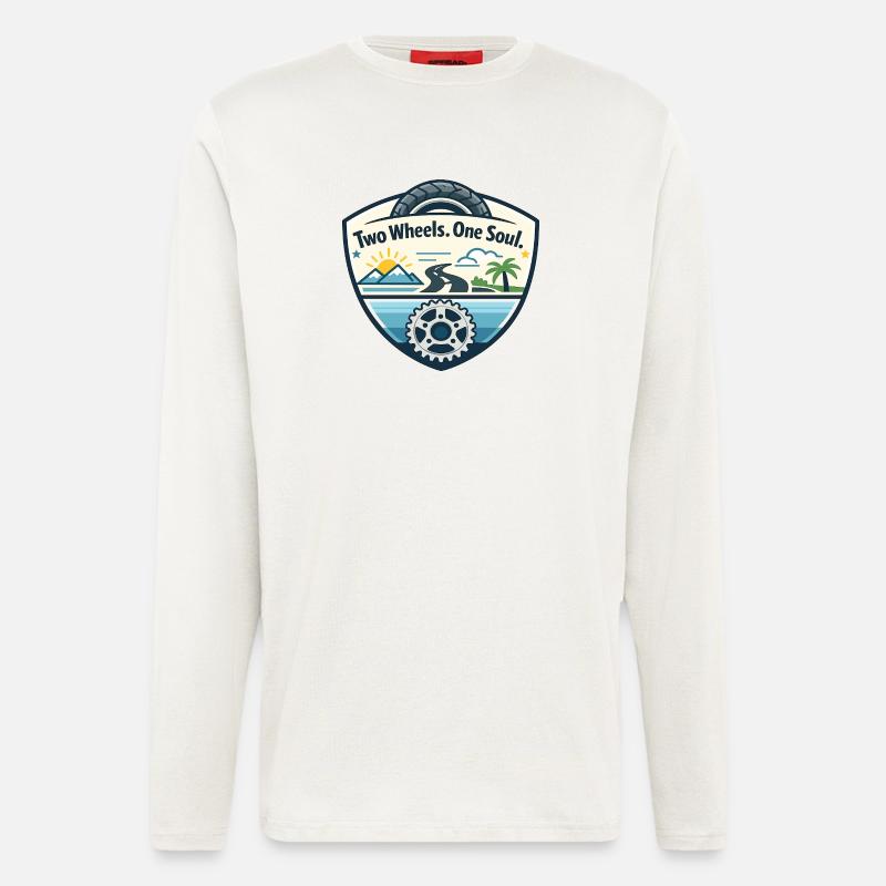 Zwei Räder, Eine Seele - Langarmshirt - made by SPREAD  - OFF WHITE