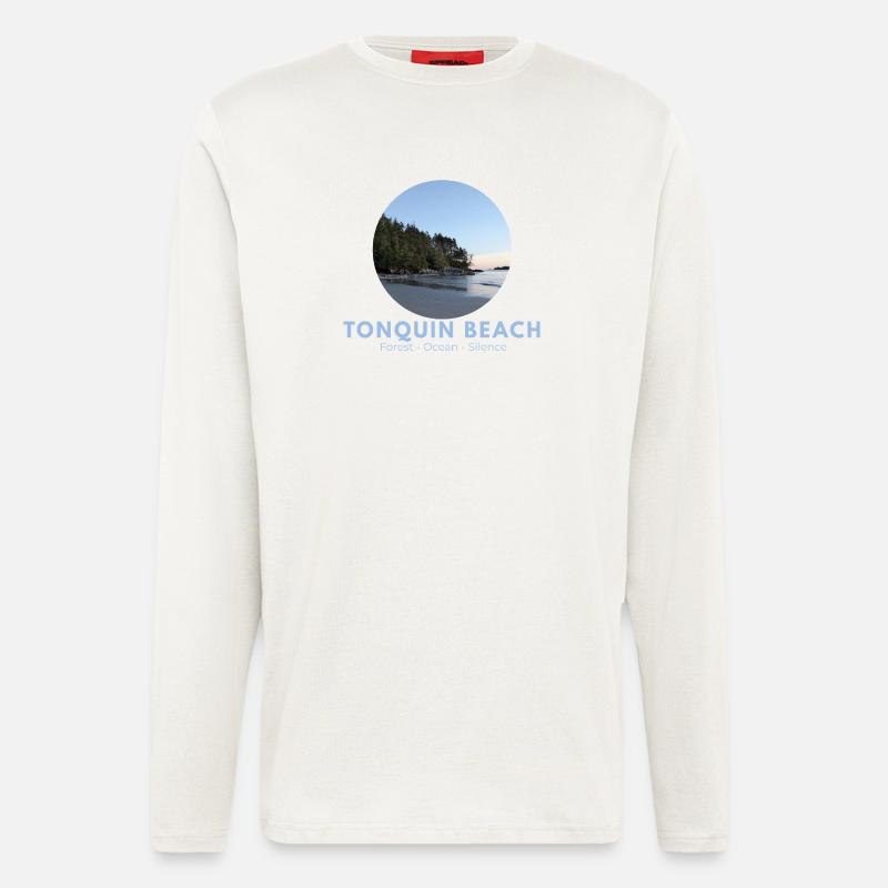 Tonquin Beach Forest Ocean - Langarmshirt - made by SPREAD  - OFF WHITE