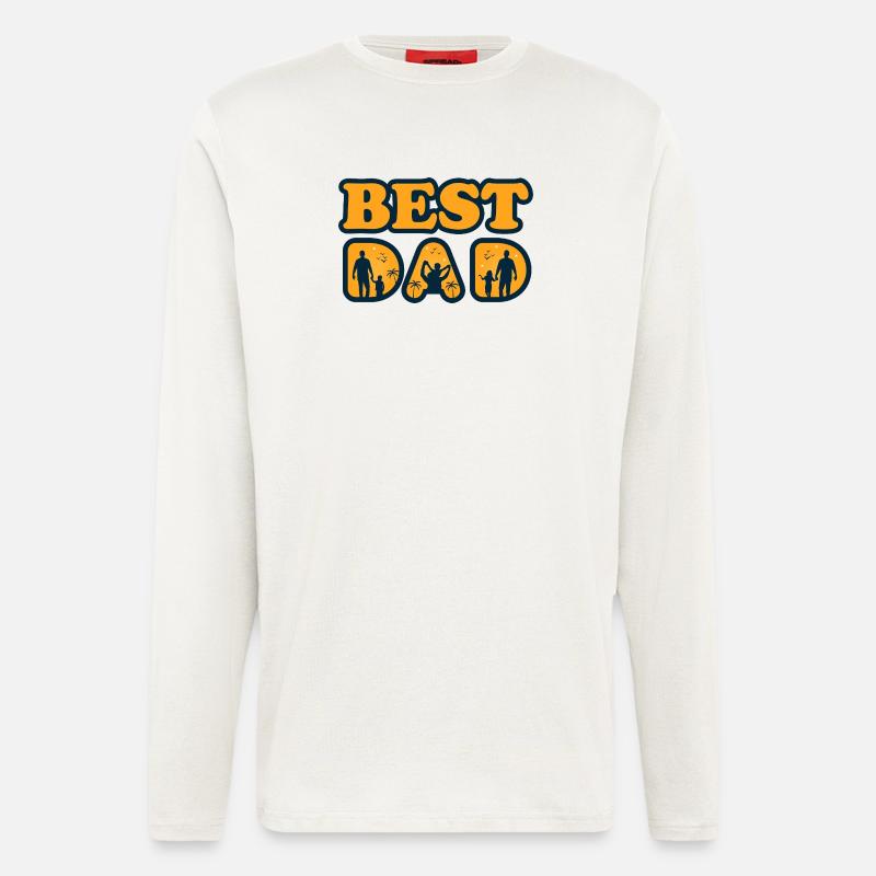 Meilleur Papa Silhouette Soleil - Langarmshirt - made by SPREAD  - OFF WHITE