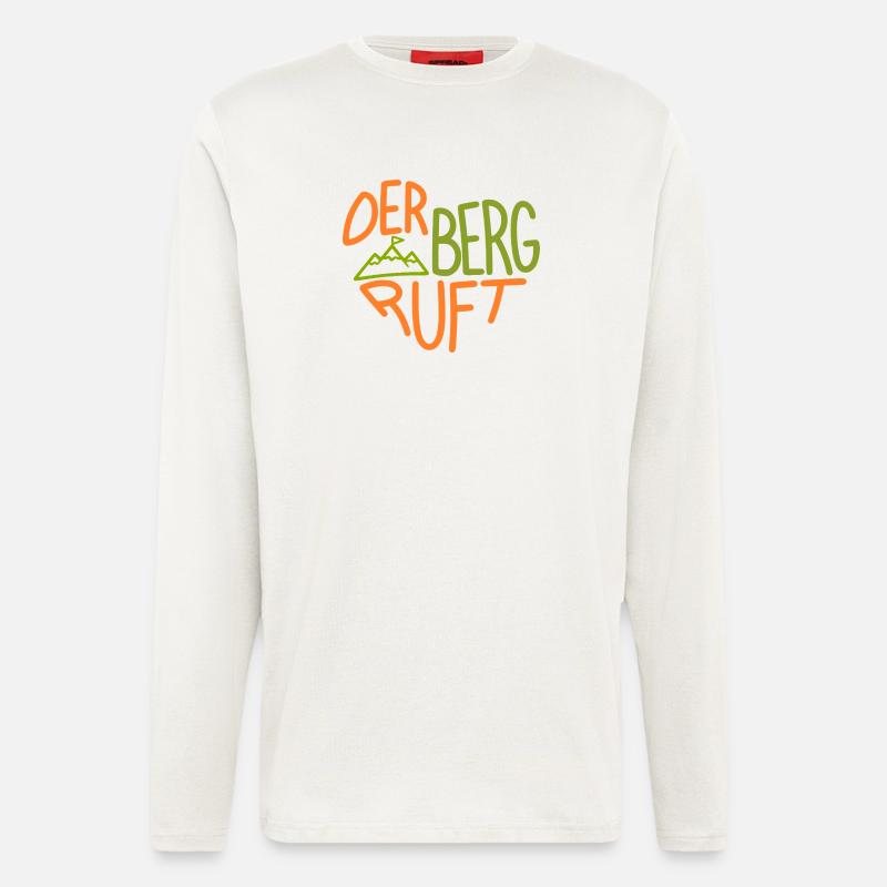 Der Berg Ruft Herzdesign - Langarmshirt - made by SPREAD - OFF WHITE