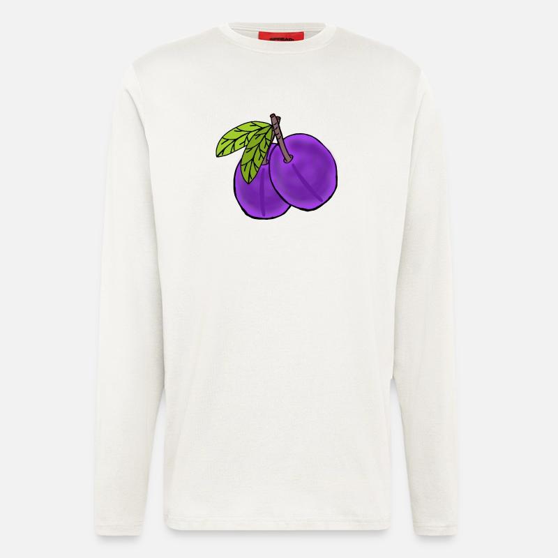 Plums Fruit Fruit Plum Garden - Longsleeve - made by SPREAD  - OFF WHITE