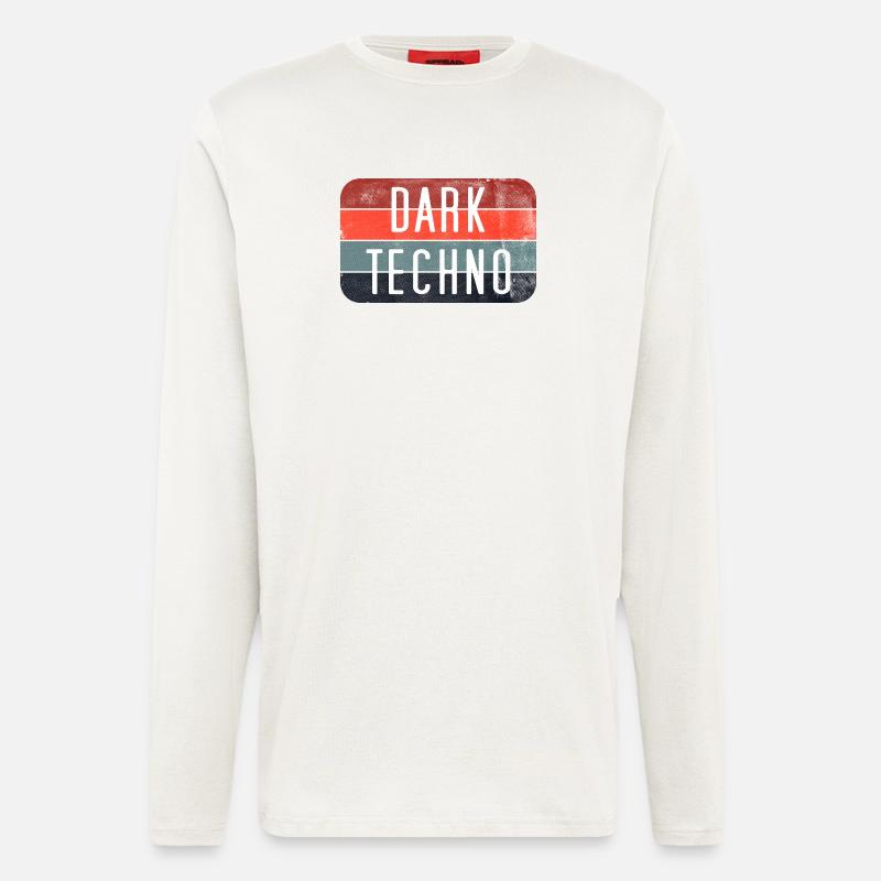 Dark Techno Retro Logo Tee - Longsleeve - made by SPREAD  - OFF WHITE