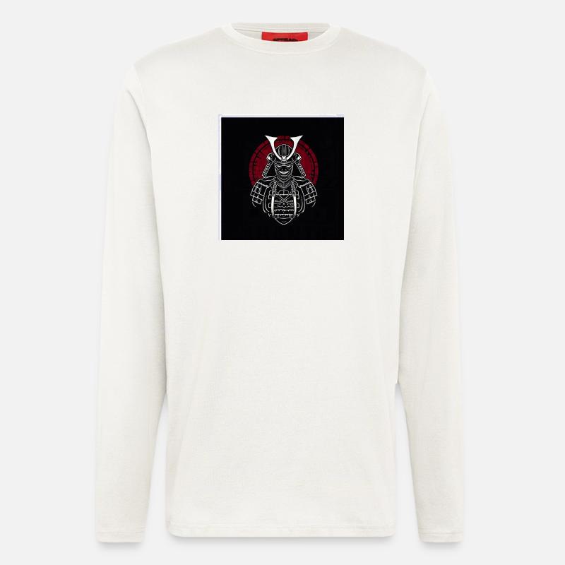 Samurai helmet with red crest - Longsleeve - made by SPREAD  - OFF WHITE