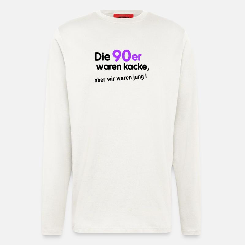90er waren kacke - Langarmshirt - made by SPREAD  - OFF WHITE