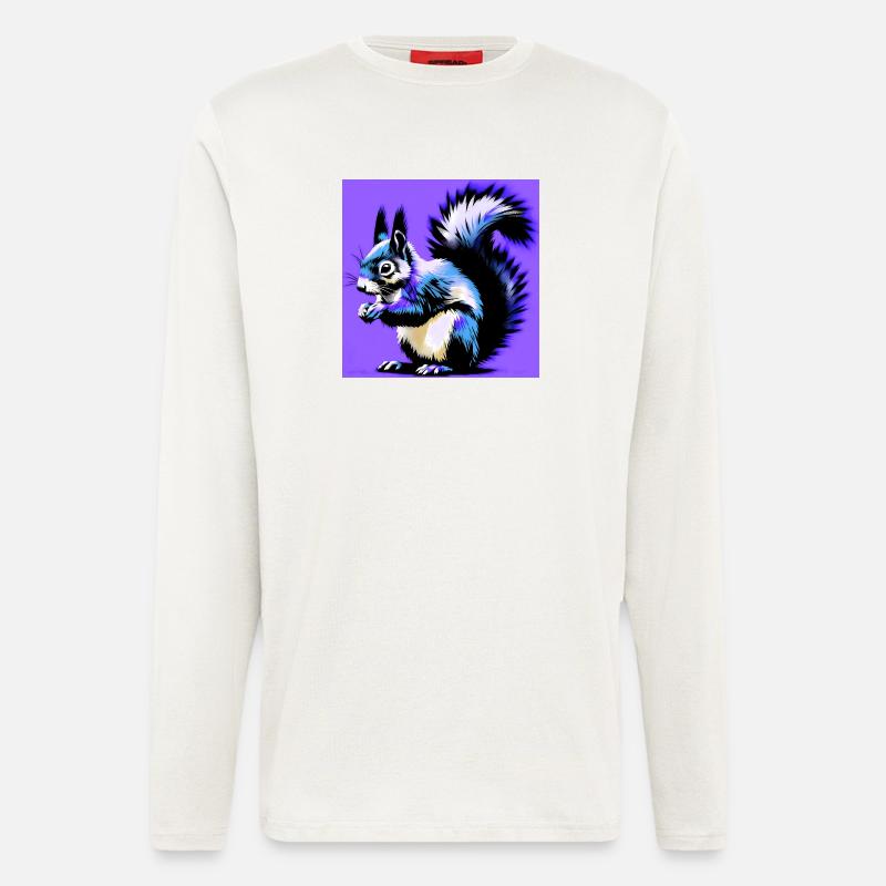Eichhörnchen - Langarmshirt - made by SPREAD  - OFF WHITE