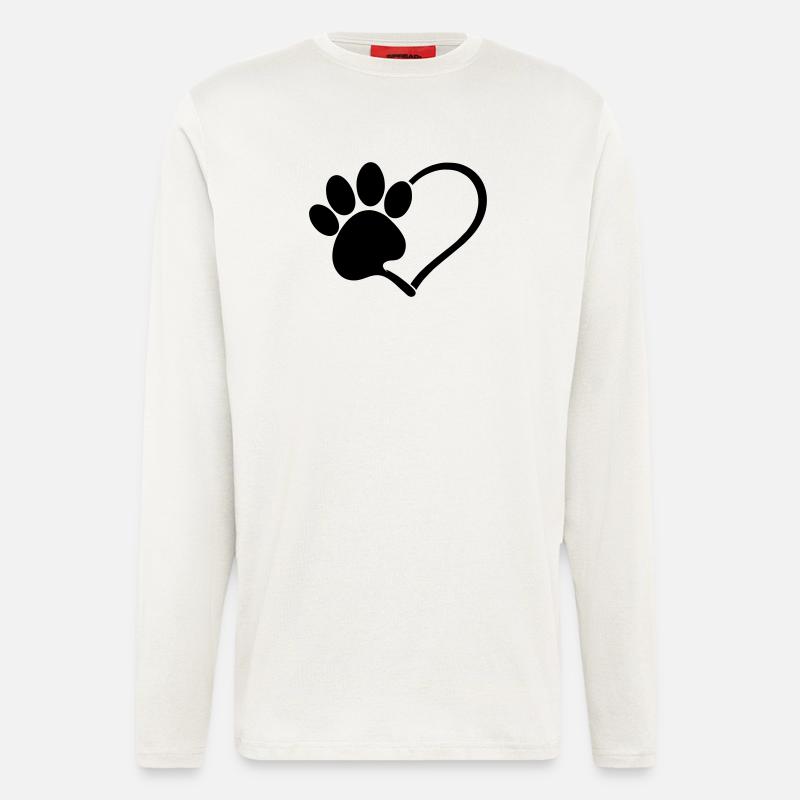Hunde liebe - Langarmshirt - made by SPREAD  - OFF WHITE