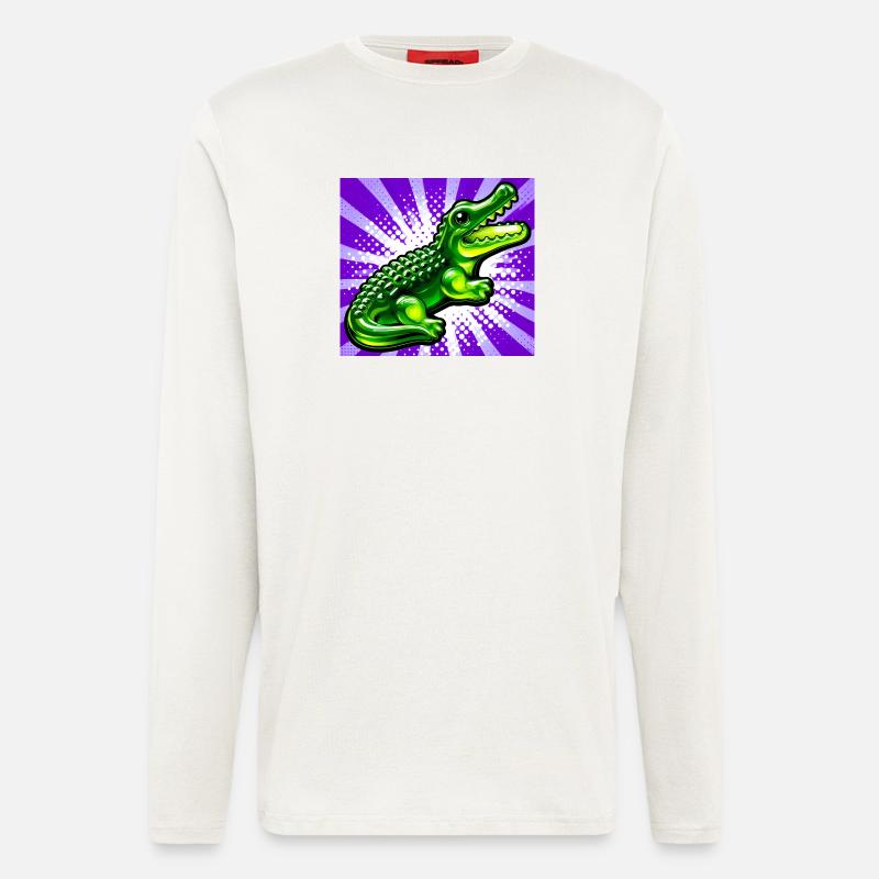 Krokodil - Langarmshirt - made by SPREAD  - OFF WHITE