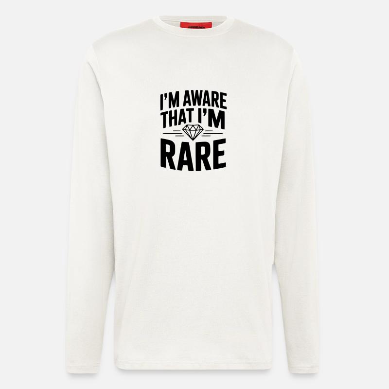I'm Aware That I'm Rare - Longsleeve - made by SPREAD  - OFF WHITE