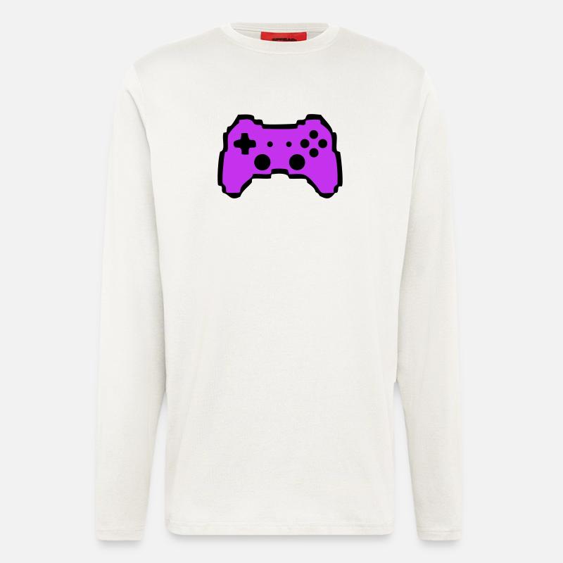 Retro Gamepad Controller Gamer - Langarmshirt - made by SPREAD  - OFF WHITE