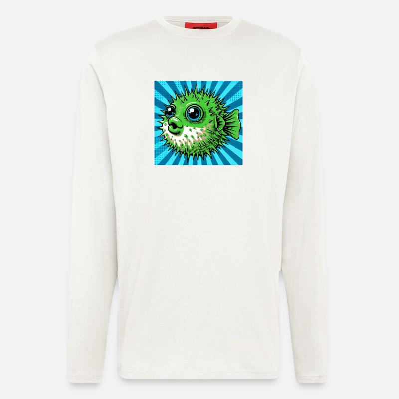 Kugelfisch - Langarmshirt - made by SPREAD  - OFF WHITE