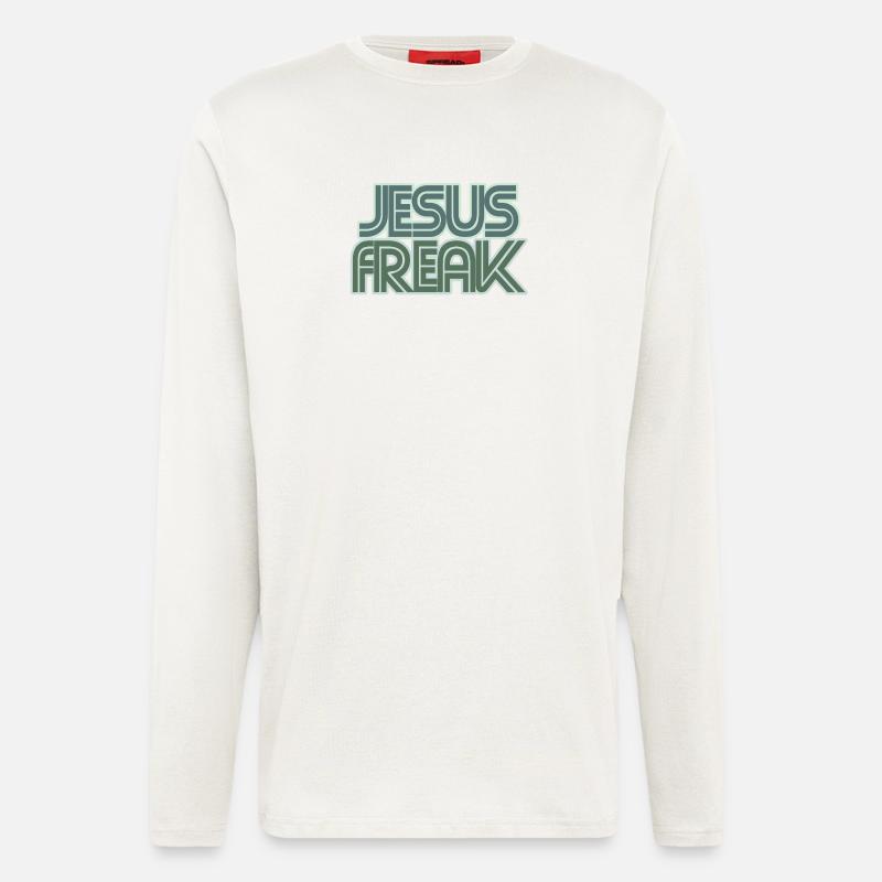 Retro Jesus Freak Graphic - Longsleeve - made by SPREAD - OFF WHITE