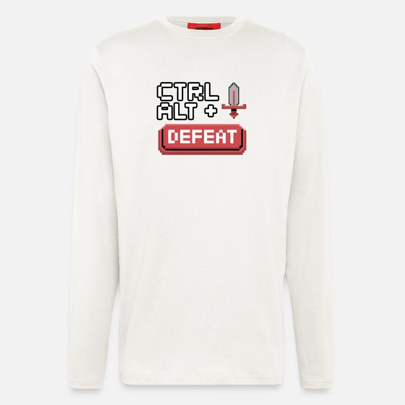 Strg Alt Entfernen Pixel Design - Langarmshirt - made by SPREAD  - OFF WHITE