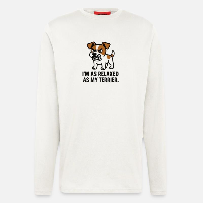Relaxed Terrier Saying - Longsleeve - made by SPREAD  - OFF WHITE