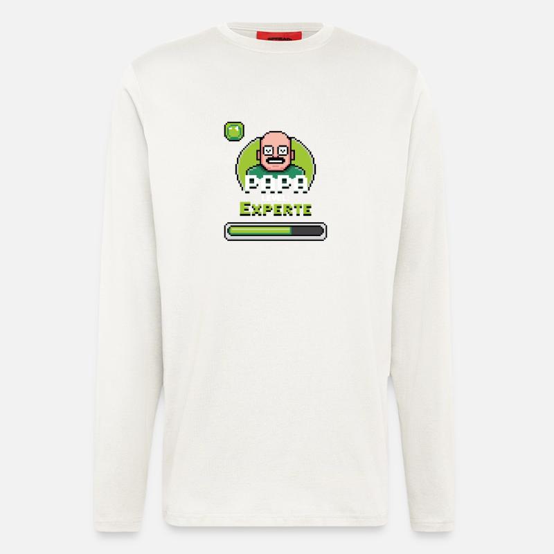 Papa Gaming Experte Level Design - Langarmshirt - made by SPREAD  - OFF WHITE