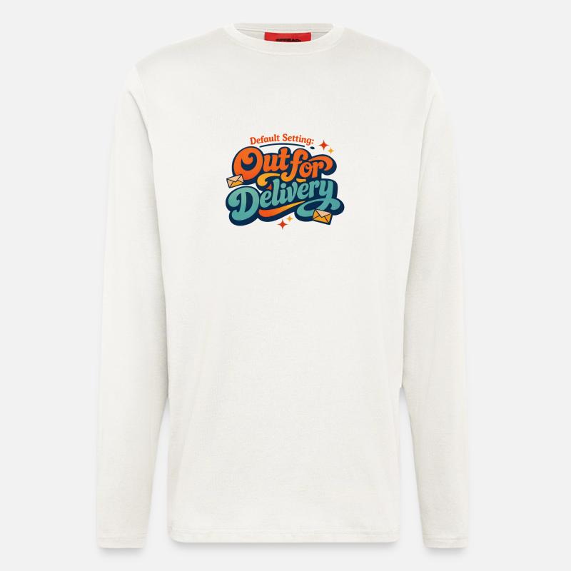 Standardmodus Auslieferung | Postboten Spruch - Langarmshirt - made by SPREAD  - OFF WHITE