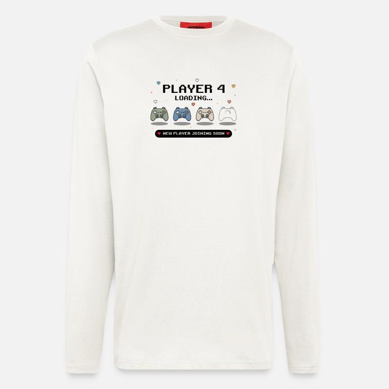 Player 4 Loading - Baby Announcement - Langarmshirt - made by SPREAD - OFF WHITE