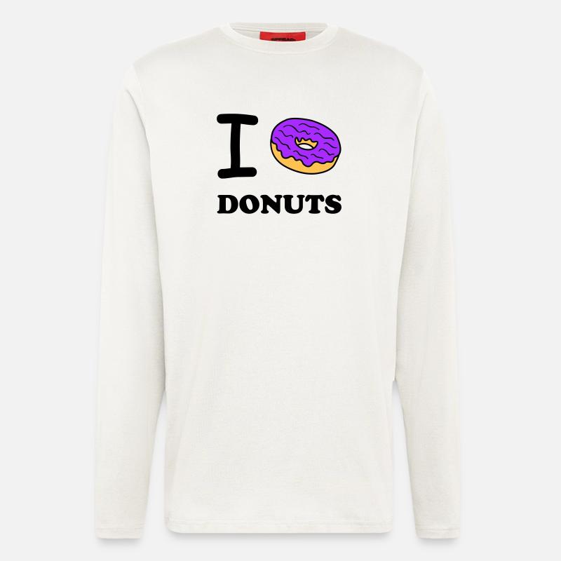 I Love Donuts - Langarmshirt - made by SPREAD  - OFF WHITE