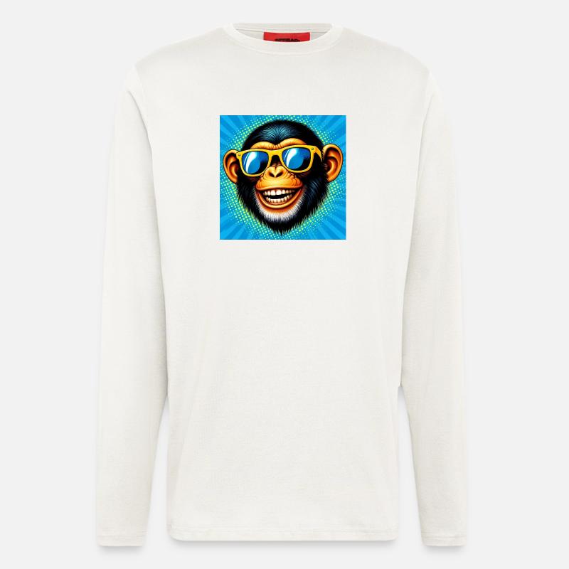 Chimpanzee Monkey - Longsleeve - made by SPREAD  - OFF WHITE