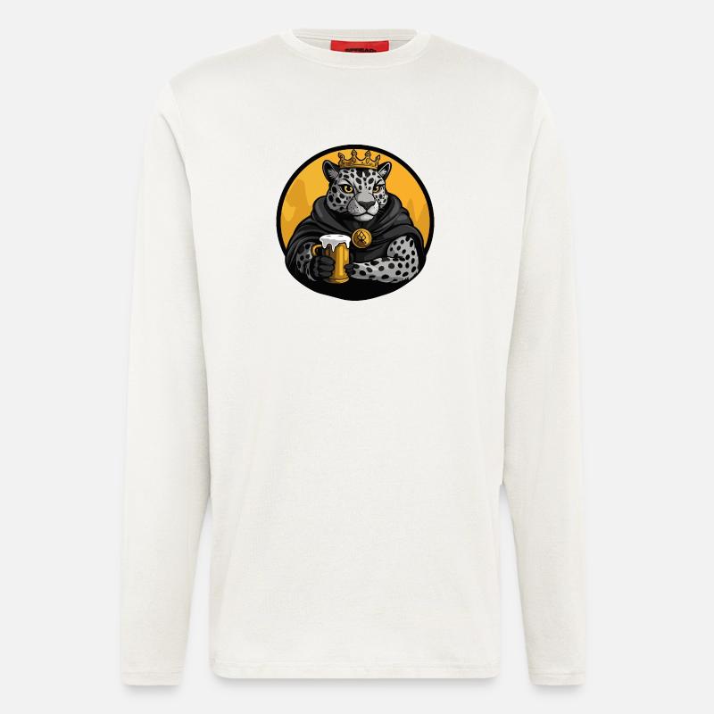 Leopard Beer Funny - Longsleeve - made by SPREAD  - OFF WHITE