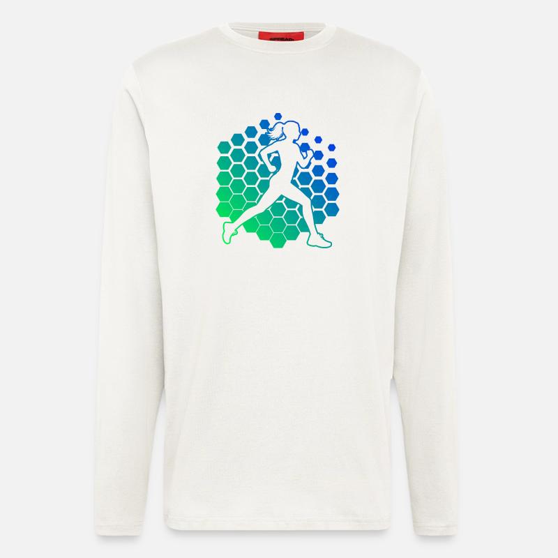 Geschenkidee für eine Running mit Running - Langarmshirt - made by SPREAD  - OFF WHITE