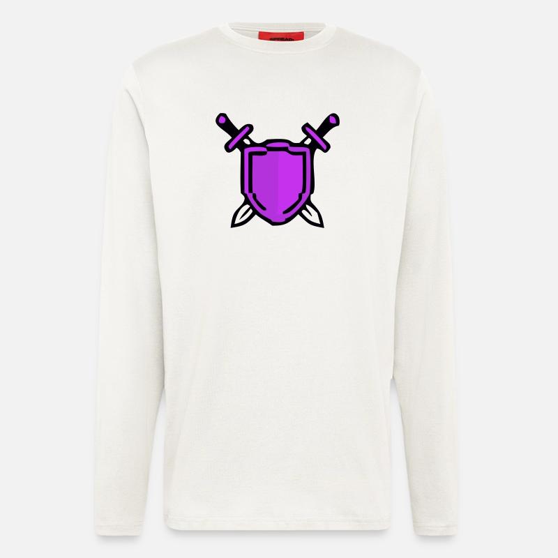 RPG Schild Schwerter Wappen - Langarmshirt - made by SPREAD  - OFF WHITE