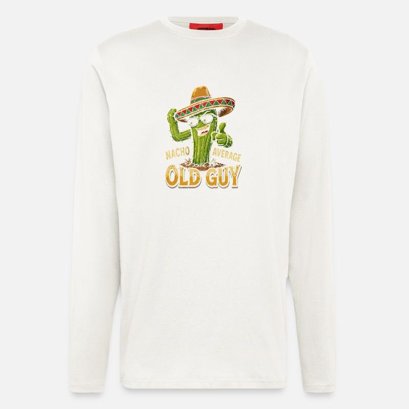 Non-Average Cactus Old Guy - Longsleeve - made by SPREAD  - OFF WHITE