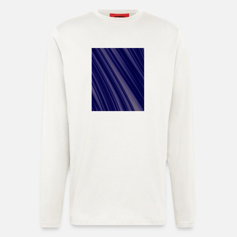Navy Diagonal Structures - Longsleeve - made by SPREAD  - OFF WHITE
