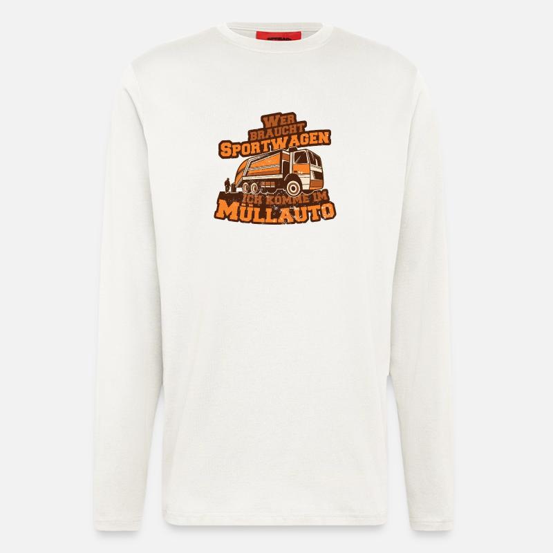 Müllauto Spruch - Langarmshirt - made by SPREAD  - OFF WHITE