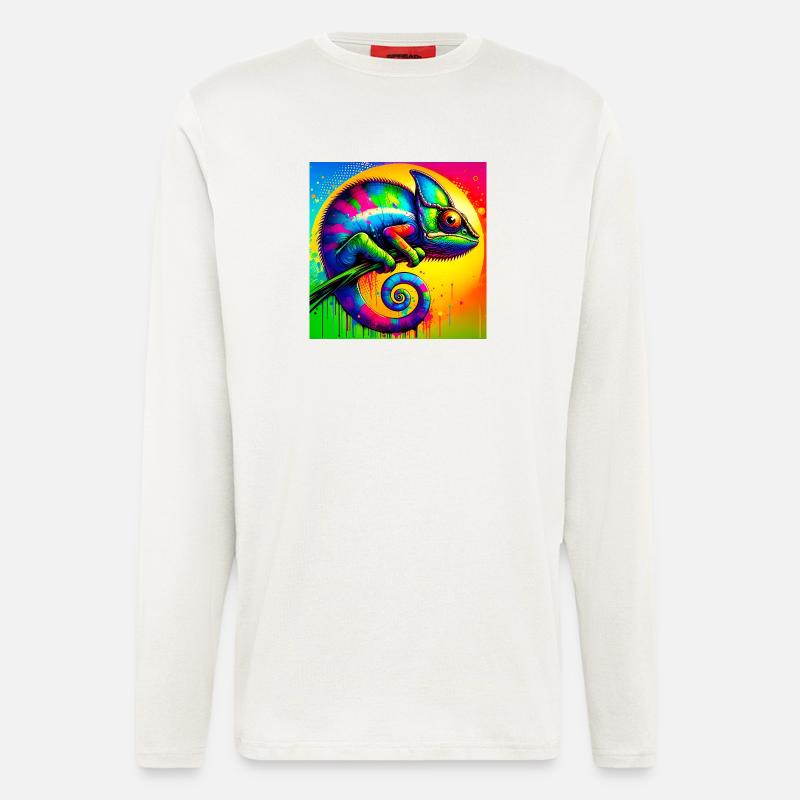 Chamäleon - Langarmshirt - made by SPREAD - OFF WHITE