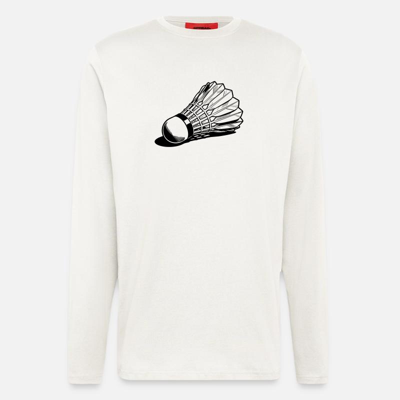 Badminton-Shuttle - Langarmshirt - made by SPREAD - OFF WHITE