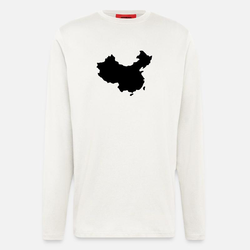China map - Longsleeve - made by SPREAD  - OFF WHITE