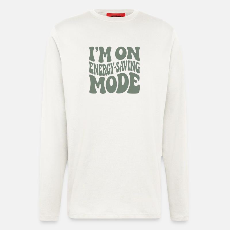 Power Saving Mode | Introvert Humor - Longsleeve - made by SPREAD  - OFF WHITE
