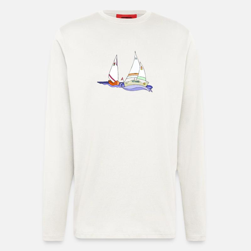 Segelboote - Langarmshirt - made by SPREAD - OFF WHITE