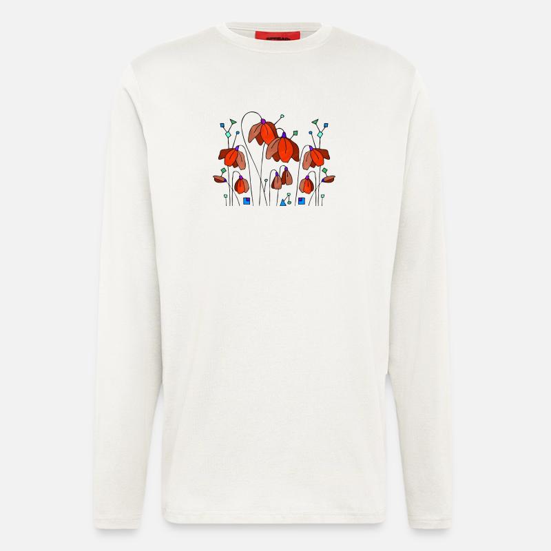 Fleur - Manches longues bio décontracté fabriqué en UE - OFF WHITE