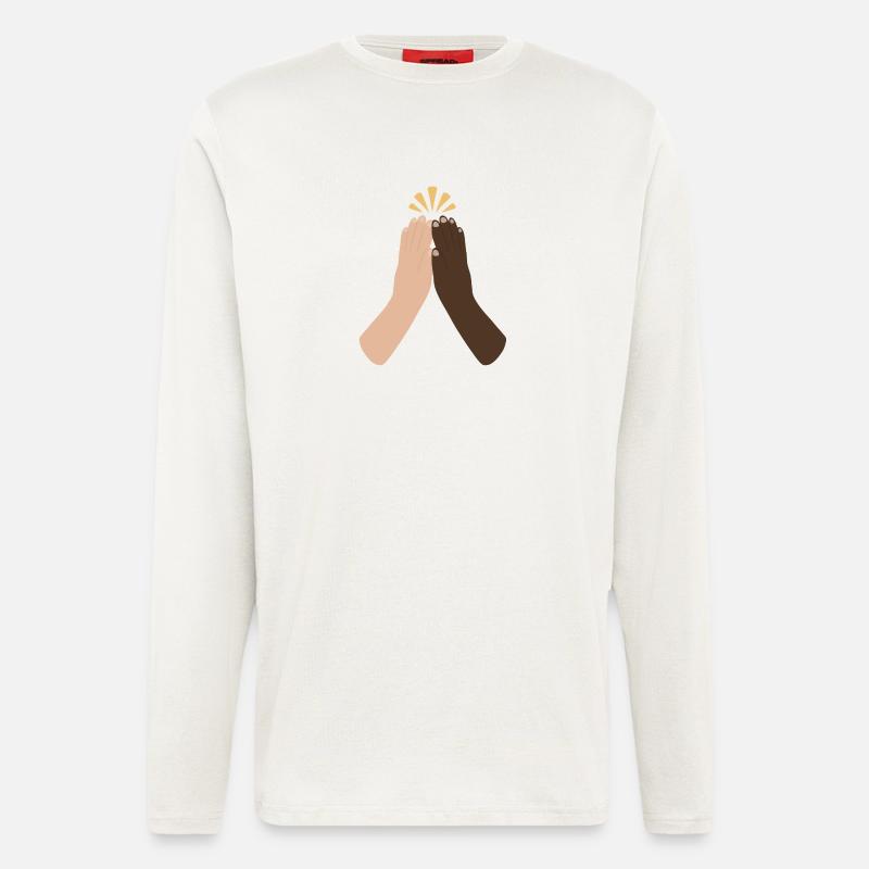 Diverse Hands Clap Unity - Longsleeve - made by SPREAD  - OFF WHITE