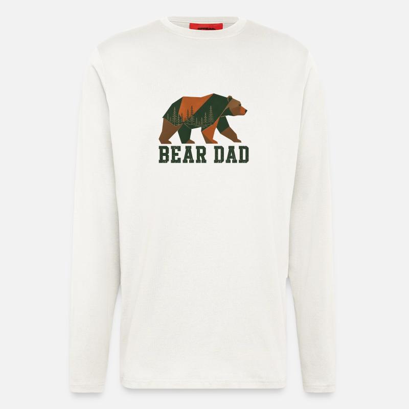 Bear Dad Wald - Langarmshirt - made by SPREAD - OFF WHITE