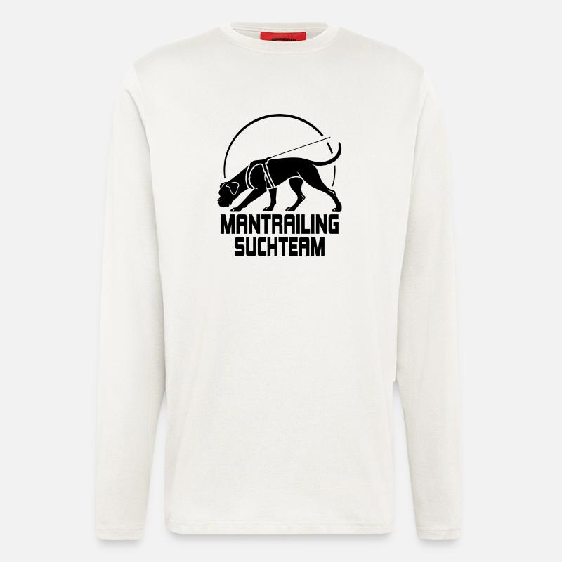 Boxer Mantrailing Suchteam Hunde Wilsigns - Langarmshirt - made by SPREAD  - OFF WHITE