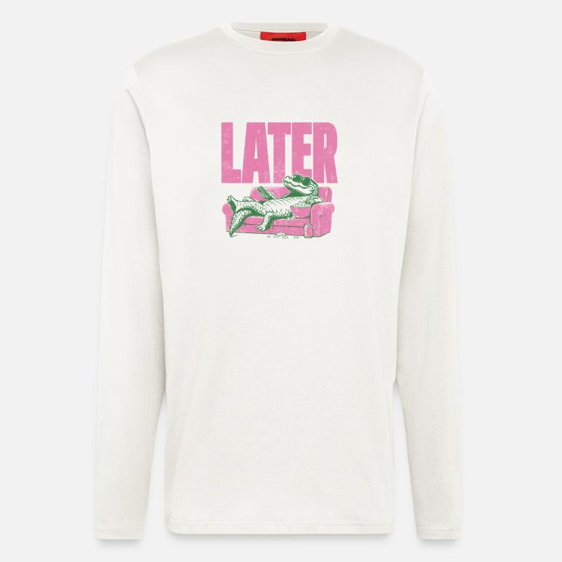 LATER Alligator Lounge - Langarmshirt - made by SPREAD  - OFF WHITE