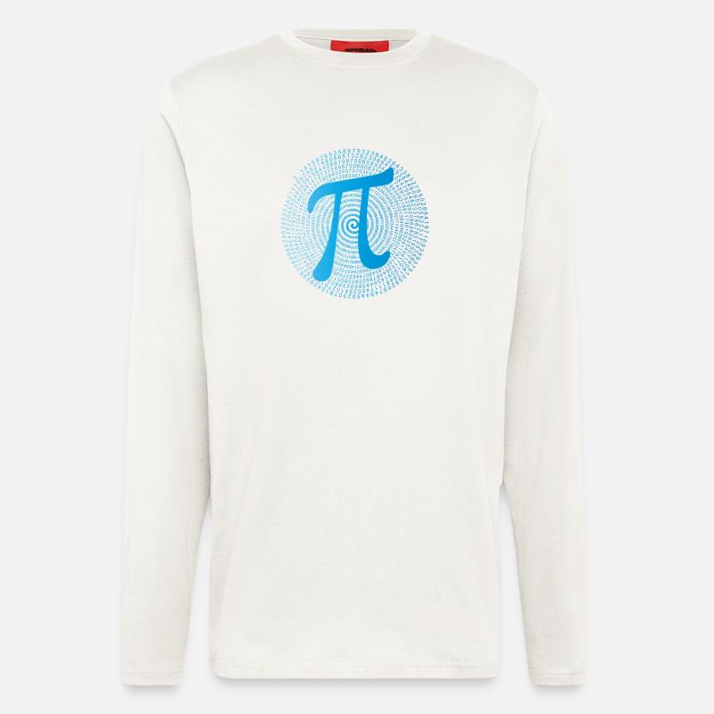 π (pi) in Data Spiral - Longsleeve - made by SPREAD  - OFF WHITE