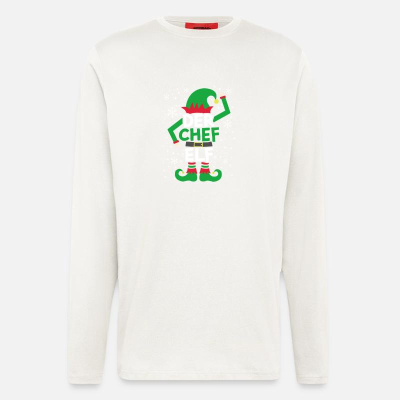 Der Chef-Elf - Langarmshirt - made by SPREAD  - OFF WHITE