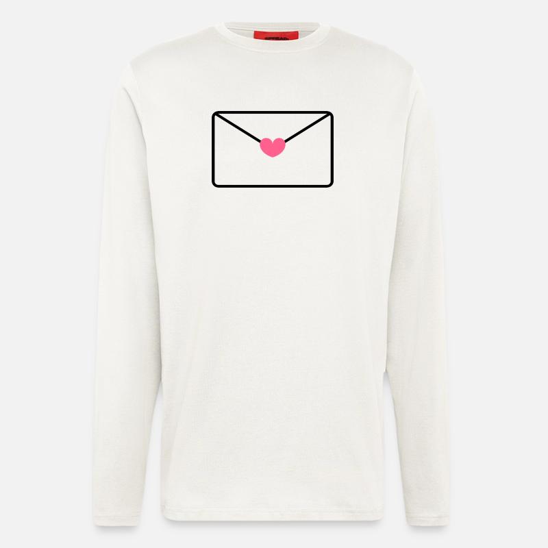 Envelope With Heart - Longsleeve - made by SPREAD  - OFF WHITE