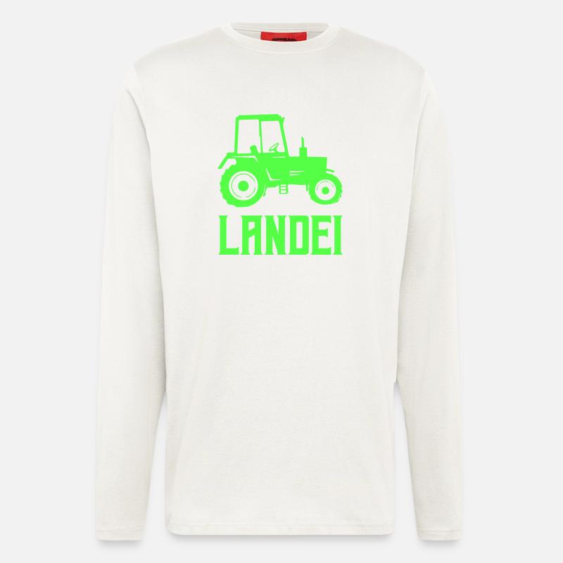 Traktor Silhouette Landei - Langarmshirt - made by SPREAD  - OFF WHITE