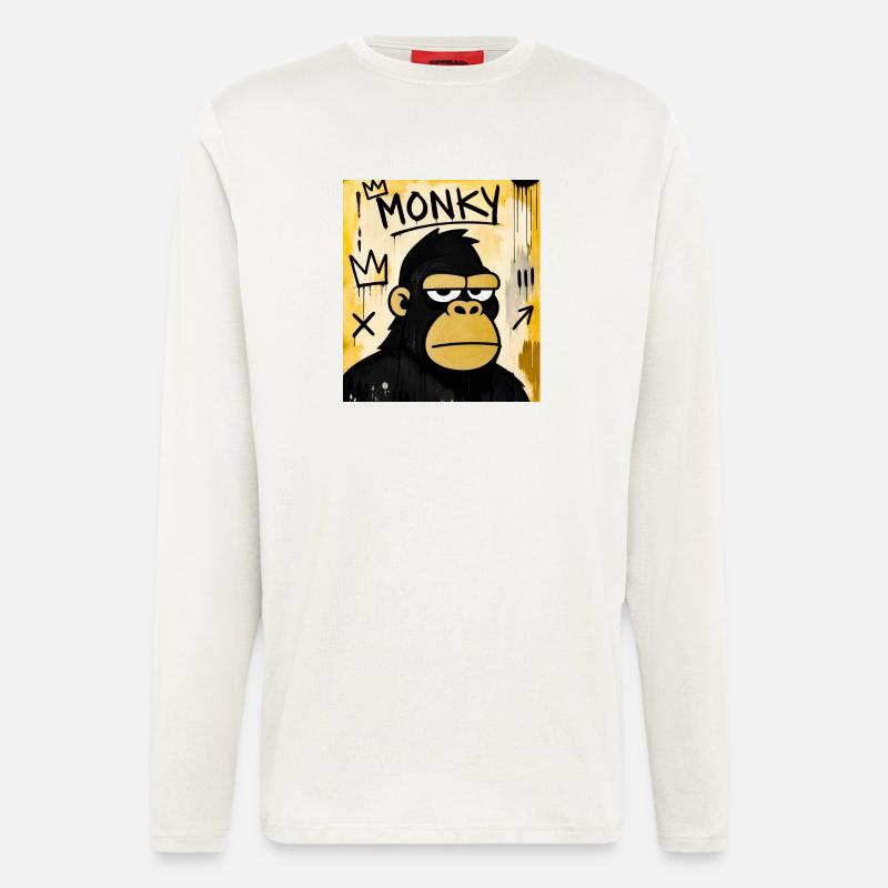 Monky Graffiti Ape - Longsleeve - made by SPREAD - OFF WHITE