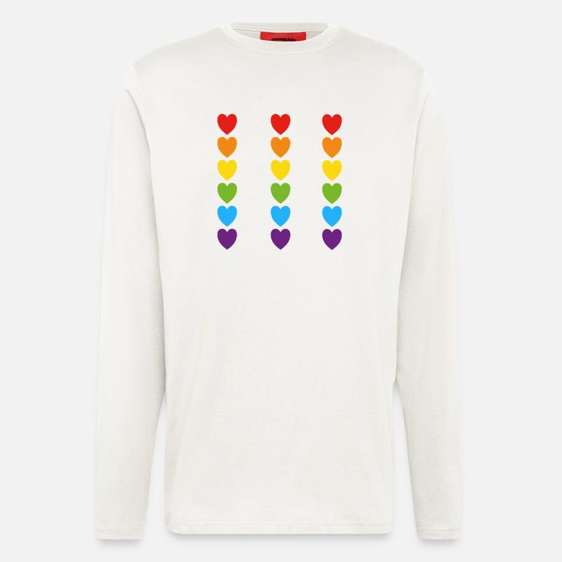 Pride Rainbow Hearts - Longsleeve - made by SPREAD - OFF WHITE