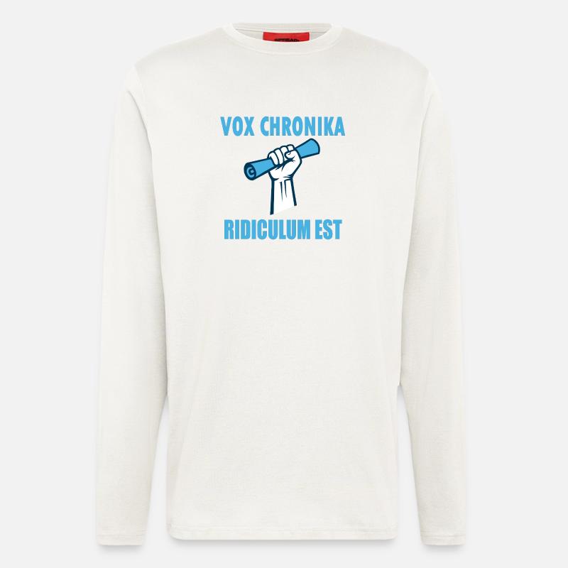 Chronika-Stimme: Faust und Megafon - Langarmshirt - made by SPREAD  - OFF WHITE