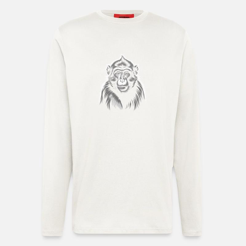 Grauer Affe - Langarmshirt - made by SPREAD  - OFF WHITE