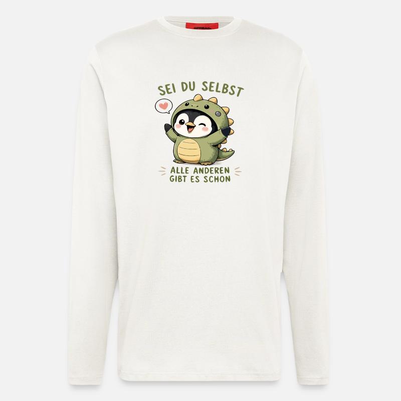 Sei du selbst - Pinguin - Langarmshirt - made by SPREAD  - OFF WHITE