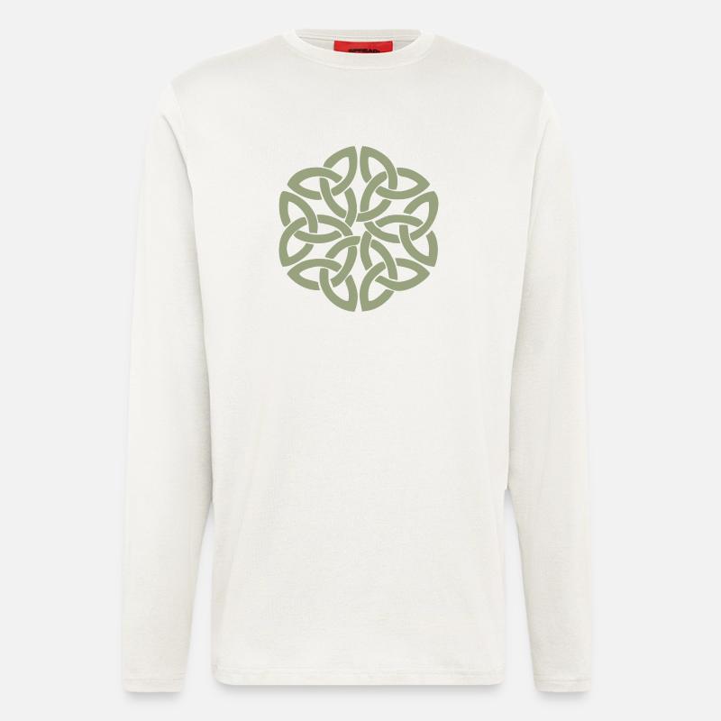 Circular Celtic Knot Interlace - Longsleeve - made by SPREAD  - OFF WHITE