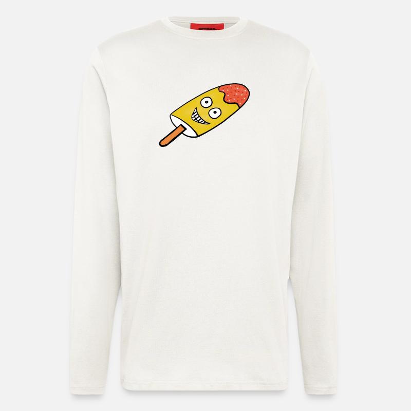 Fröhliches Zitronen-Eis Eiskrem Kinder  - Longsleeve - made by SPREAD  - OFF WHITE
